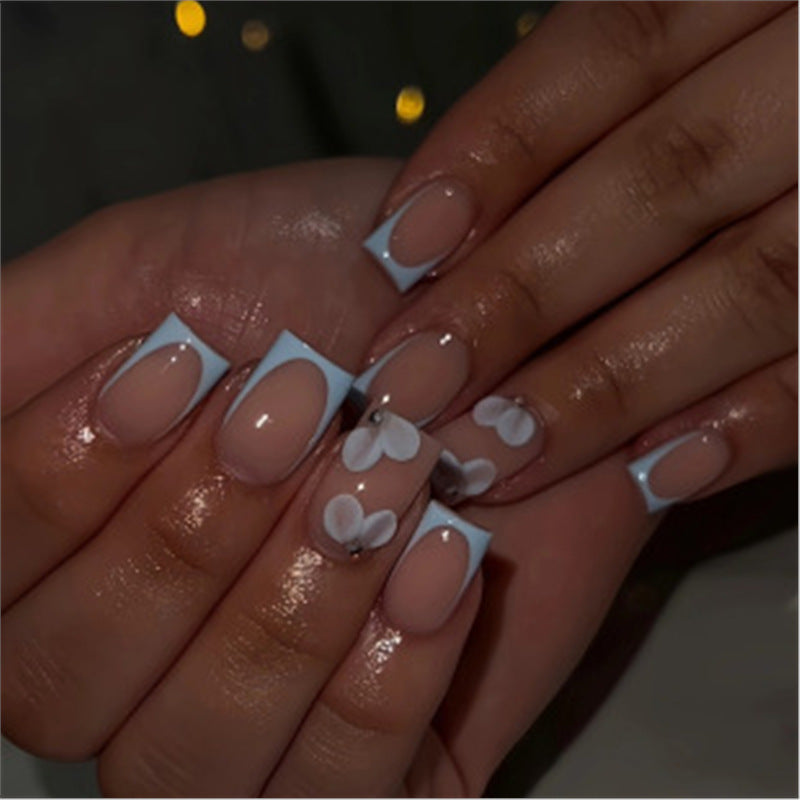 Artistic Press-On Nail Set with Premium Embellishments Bowlift