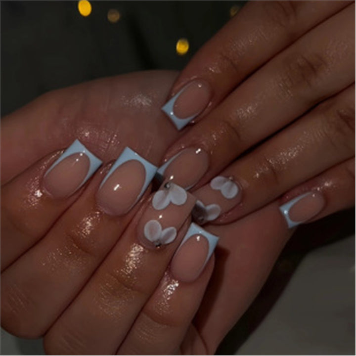 Artistic Press-On Nail Set with Premium Embellishments Bowlift