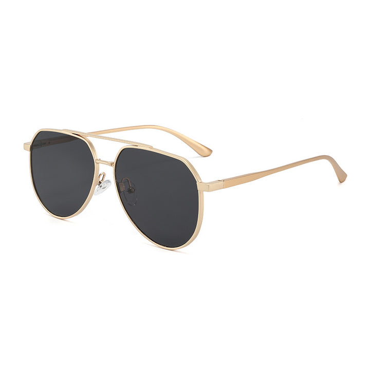 Men's Geometric Metal Frame Sunglasses Bowlift