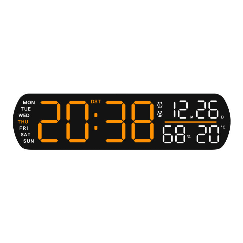 Digital wall clock with temperature and hygrometer display Bowlift