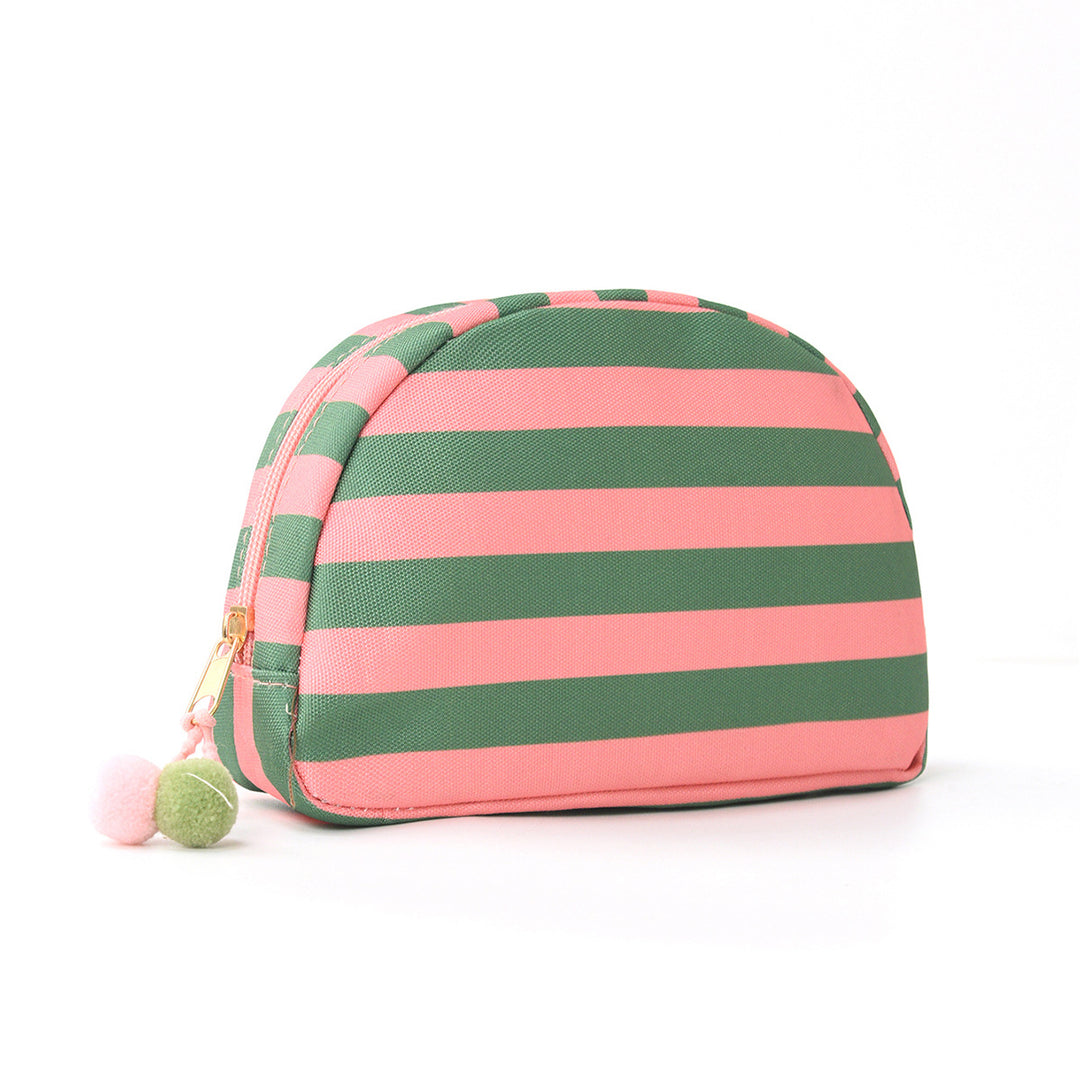 Cosmetic bag with striking stripe pattern Bowlift