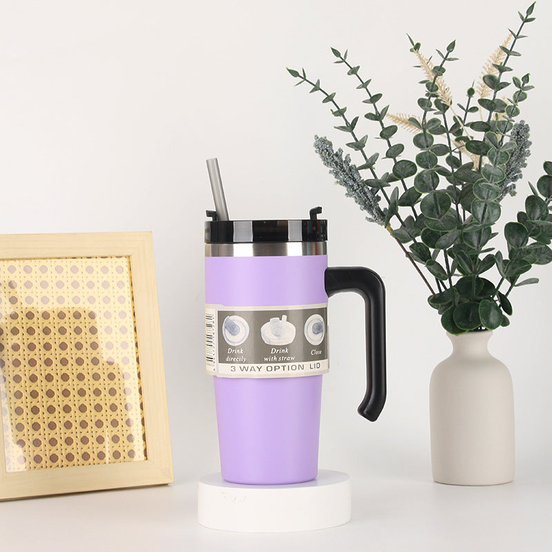 Unisex thermos mug with 3-in-1 drinking options Bowlift