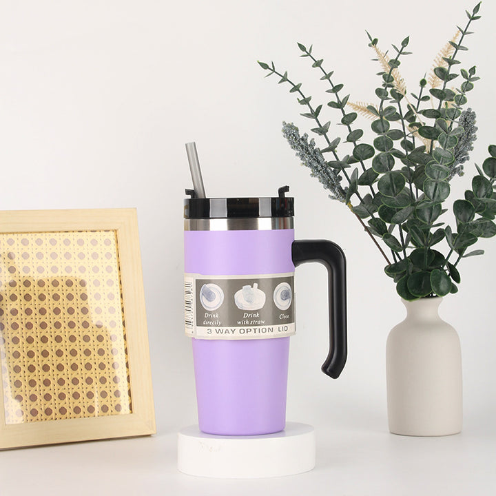 Unisex thermos mug with 3-in-1 drinking options Bowlift