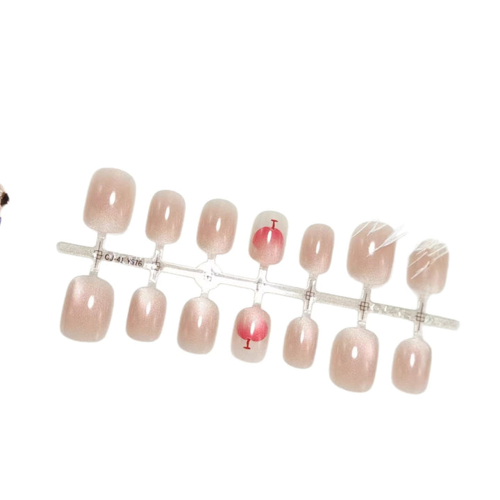 Elegant artificial nails with glitter and cocktail design Bowlift