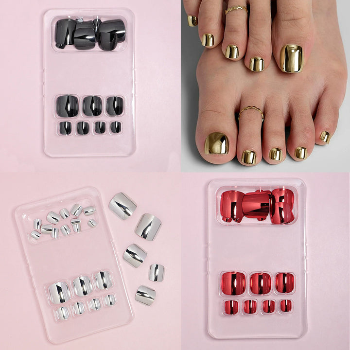 Premium Metallic Press-On Nail Set Bowlift