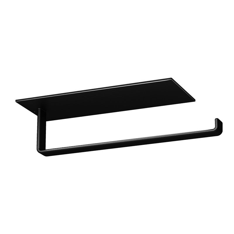 Wall-Mounted No-Drill Adhesive Stainless Steel Paper Towel Holder With Removable Spindle