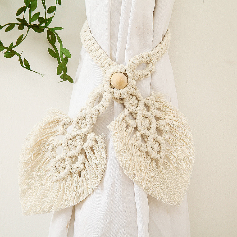 Macrame Curtain Tieback Holder Bowlift