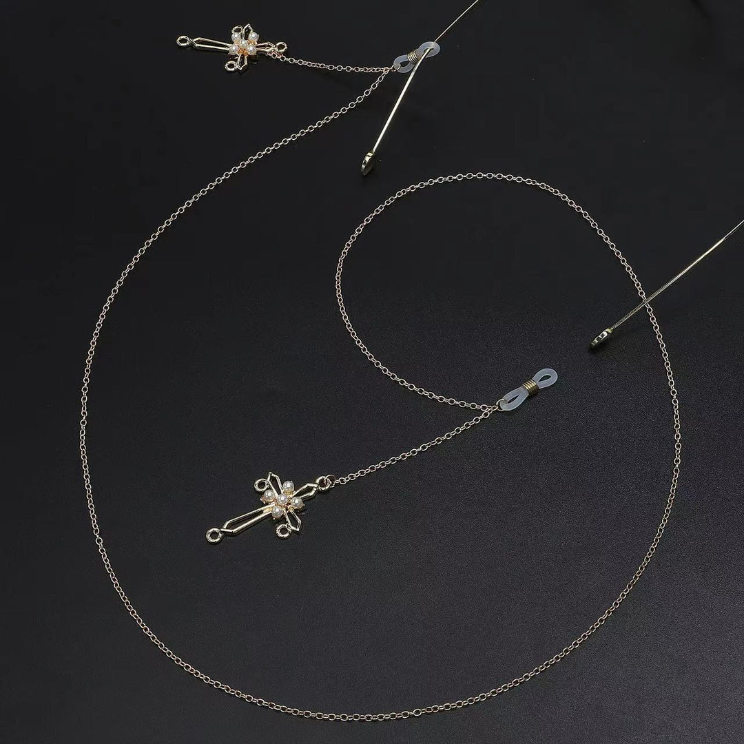 Cross Pendant Chain Earrings Bowlift