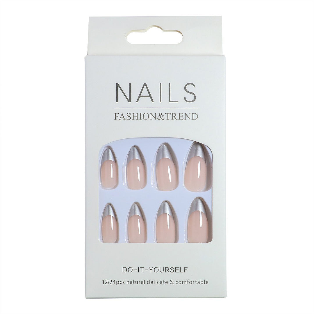 Elegant Stiletto French Tip Press-On Nails Bowlift