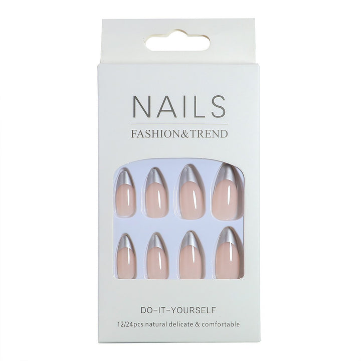 Elegant Stiletto French Tip Press-On Nails Bowlift