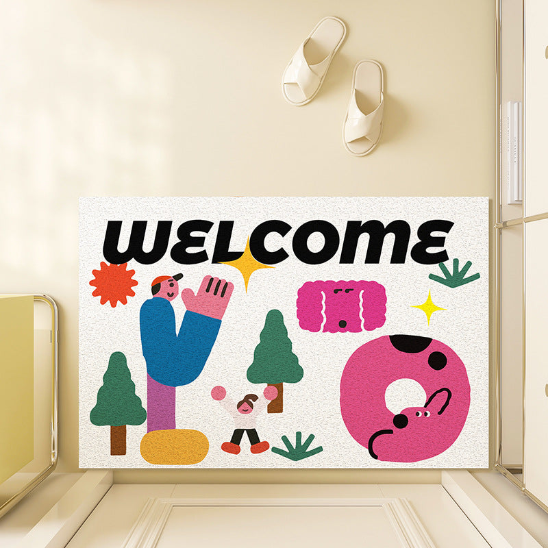 Unisex Playful Illustrated Welcome Mat Bowlift