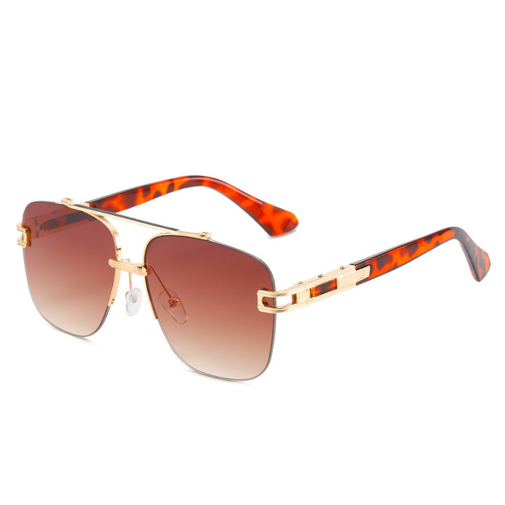 Women's fashionable square sunglasses with elegant metal frame Bowlift