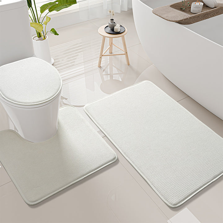 Textured Non-Slip Toilet Rug Set