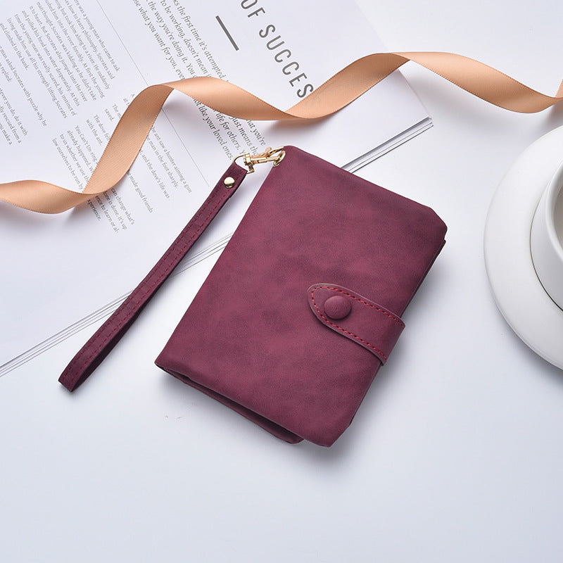 Compact Faux Leather Clutch Wallet Bowlift
