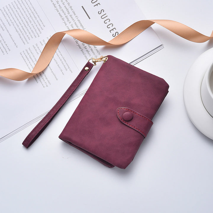 Compact Faux Leather Clutch Wallet Bowlift
