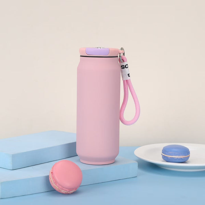 Women insulated water bottle with practical carry handle Bowlift