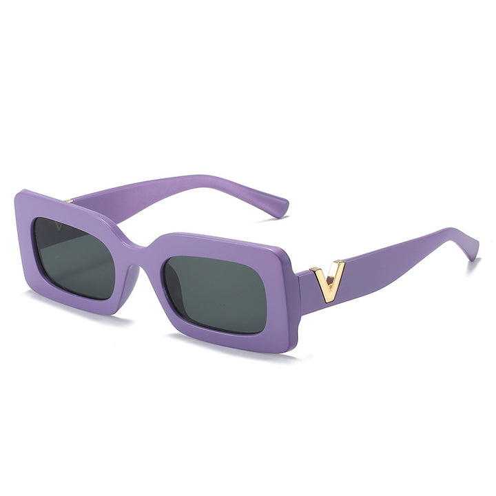 Women's fashionable square sunglasses with stylish metal embellishment Bowlift