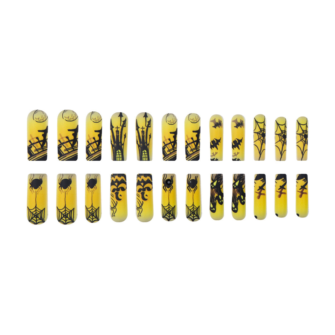 Halloween-Themed Long Press-On Nails Bowlift