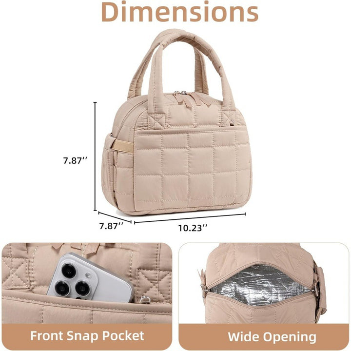 Padded tote bag with removable shoulder strap Bowlift