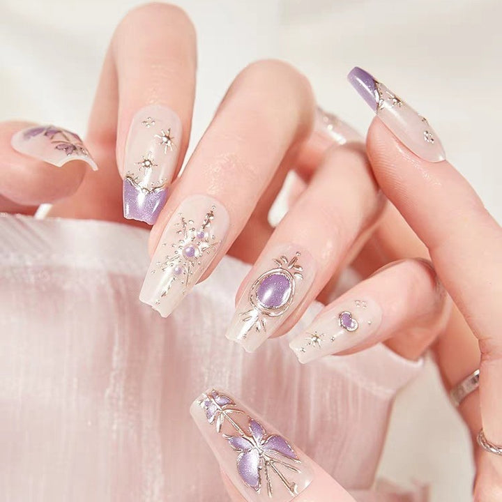 Artistic Press-On Nail Art Extensions Bowlift
