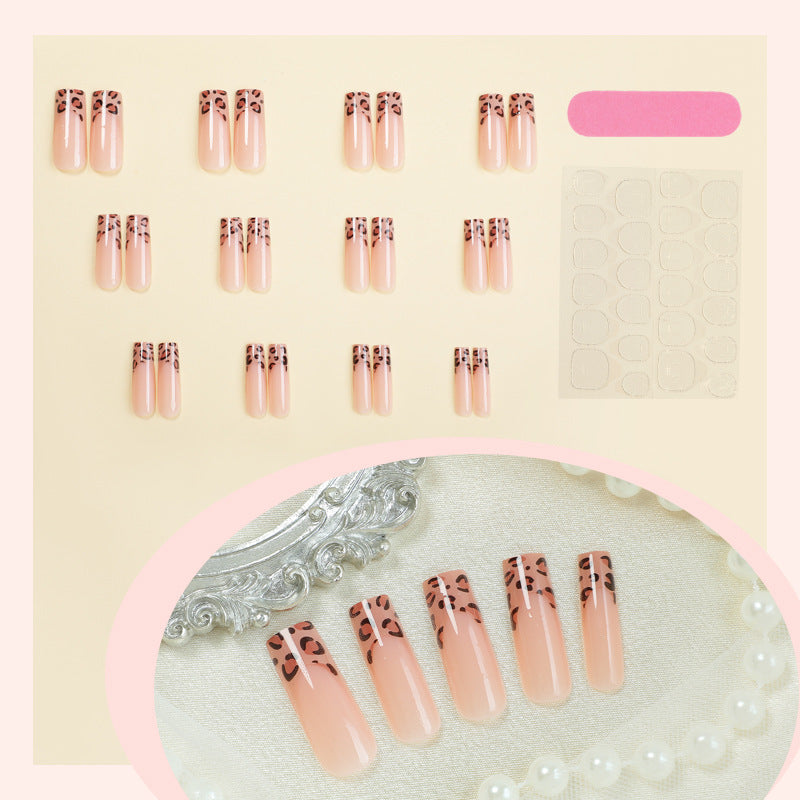 Stylish Leopard Print Press-On Nail Set Bowlift