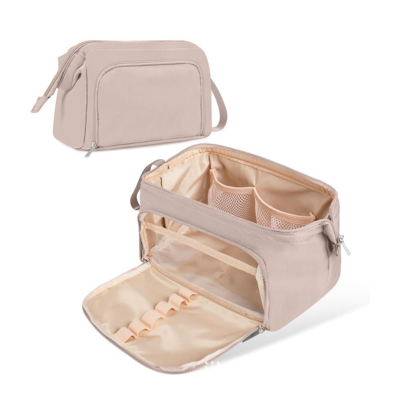 Cosmetic Organizer Bag with Adjustable Interior Compartment Bowlift