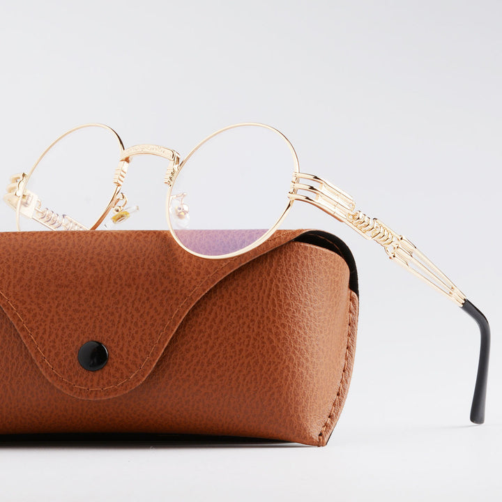 Women Artistic Round Glasses Bowlift