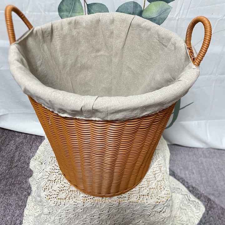 Woven Storage Basket with Cotton Lining Bowlift
