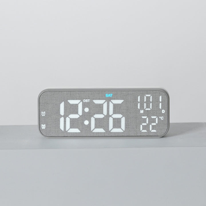 Digital Wood LED Alarm Clock with Temperature and Calendar Function Bowlift