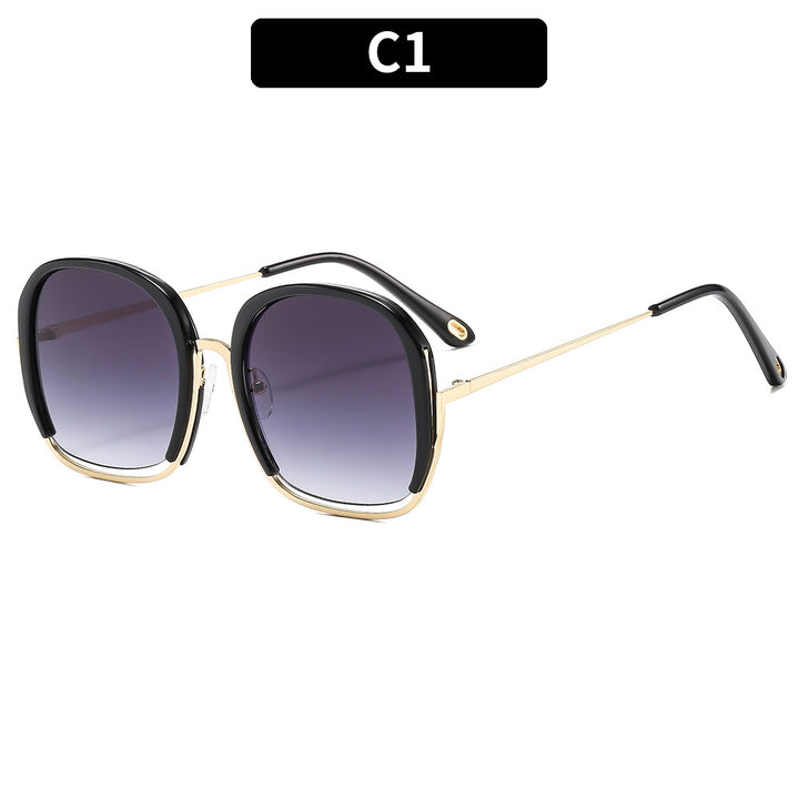 Vintage-Inspired Oversized Square Sunglasses