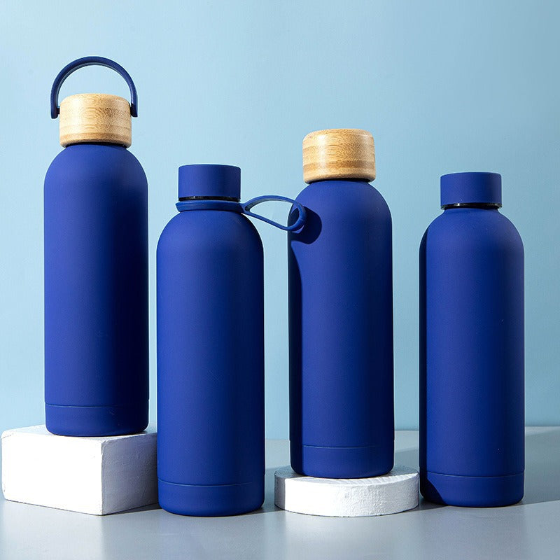Ladies stylish stainless steel drinking bottle with innovative closure Bowlift