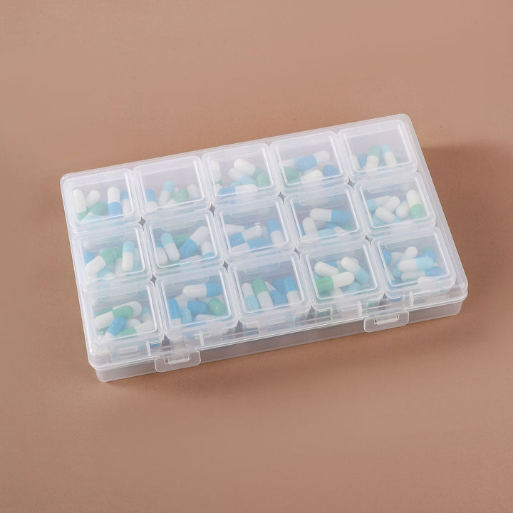 Transparent Multi-Compartment Craft Storage Box Bowlift
