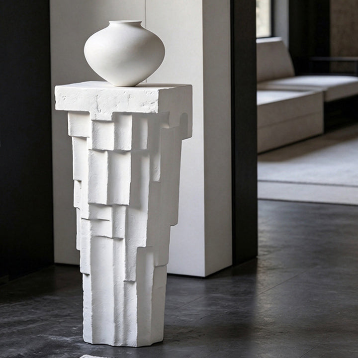 Sculptural Geometric Side Table