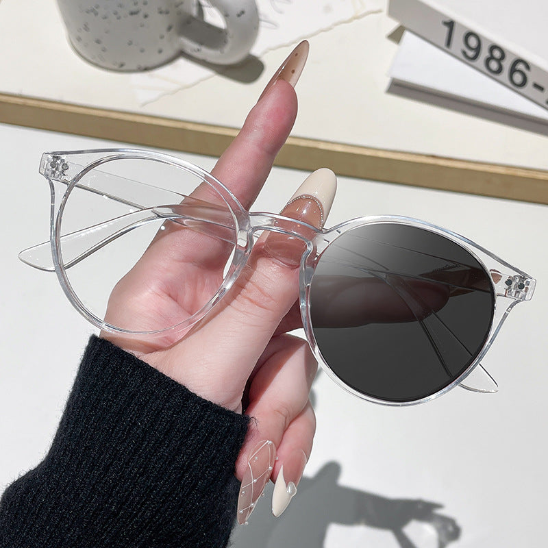 Women Cat-Eye Sunglasses with Transparent Frame Bowlift