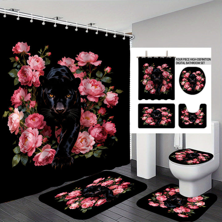 Autumn Leaves Digital Bathroom Set Bowlift