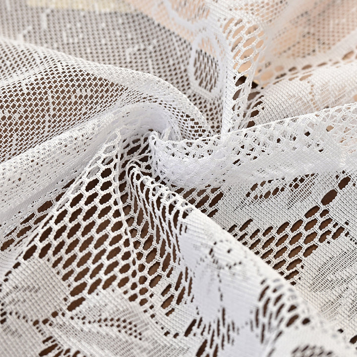 Elegant Floral Lace Window Valance
