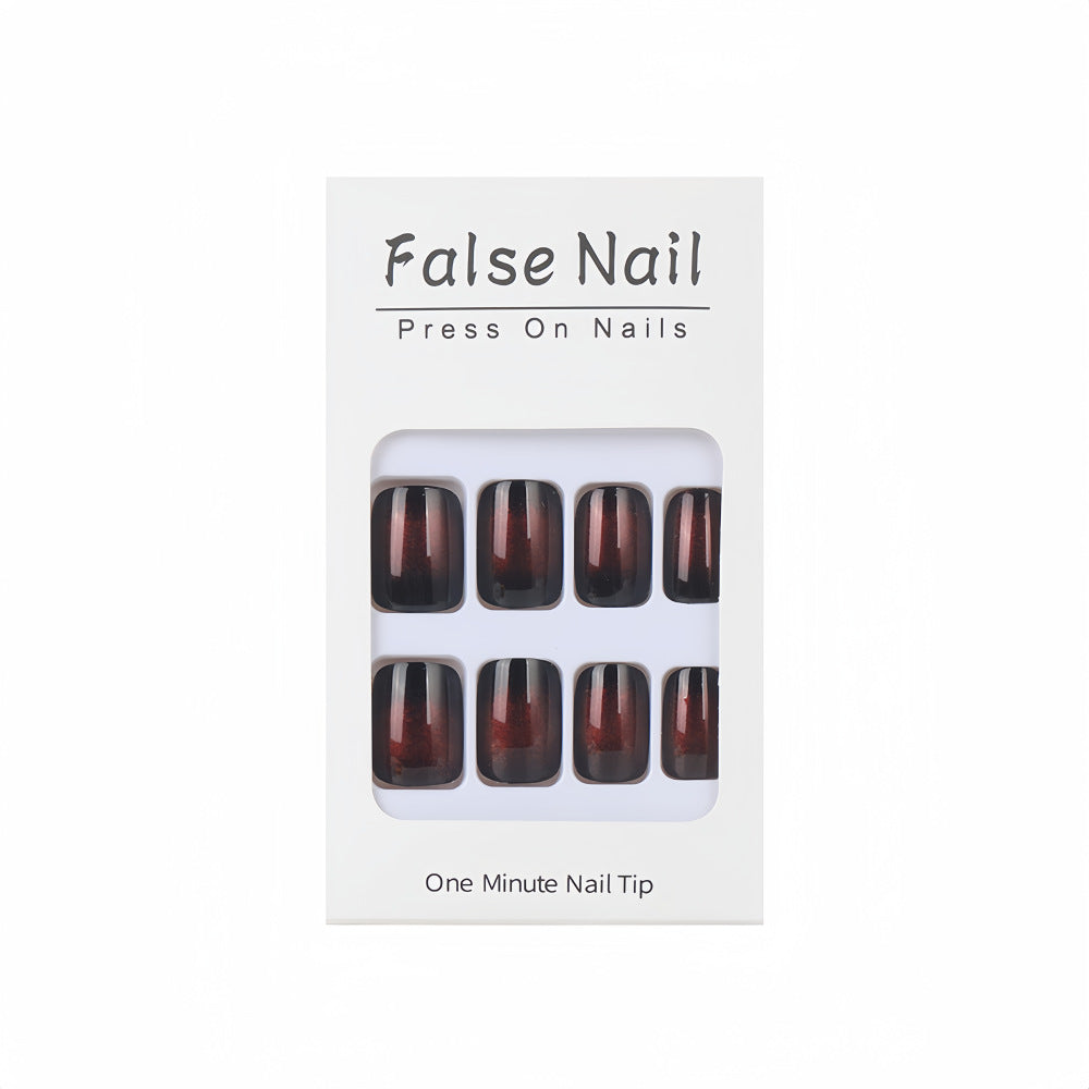 Elegant artificial nails with metallic shine and modern design Bowlift