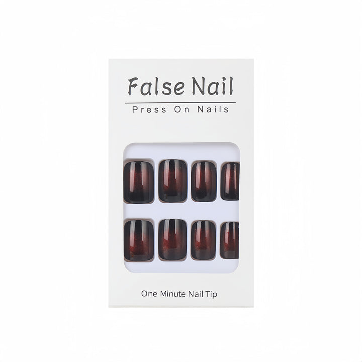Elegant artificial nails with metallic shine and modern design Bowlift