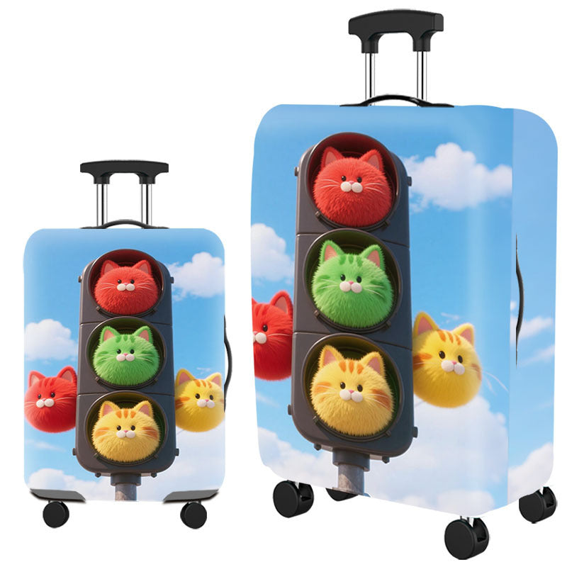 Tropical Leaf Print Hard Shell Luggage Bowlift