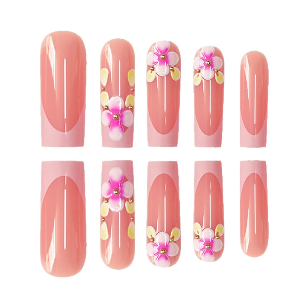 Floral Design Nail Tips Bowlift