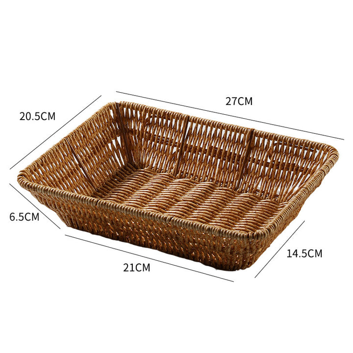 Unisex Rectangular Braided Basket with Ergonomic Design Bowlift