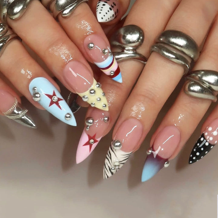 Artistic Themed Press-On Nail Set Bowlift