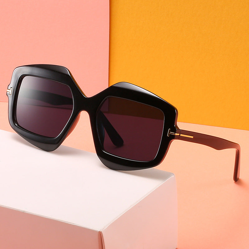 Bold Patterned Hexagonal Sunglasses Bowlift