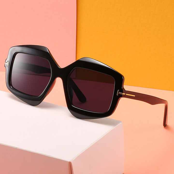 Bold Patterned Hexagonal Sunglasses Bowlift