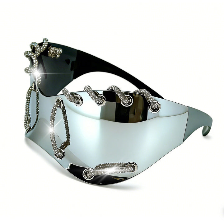 Women extravagant sunglasses with unique chain design Bowlift