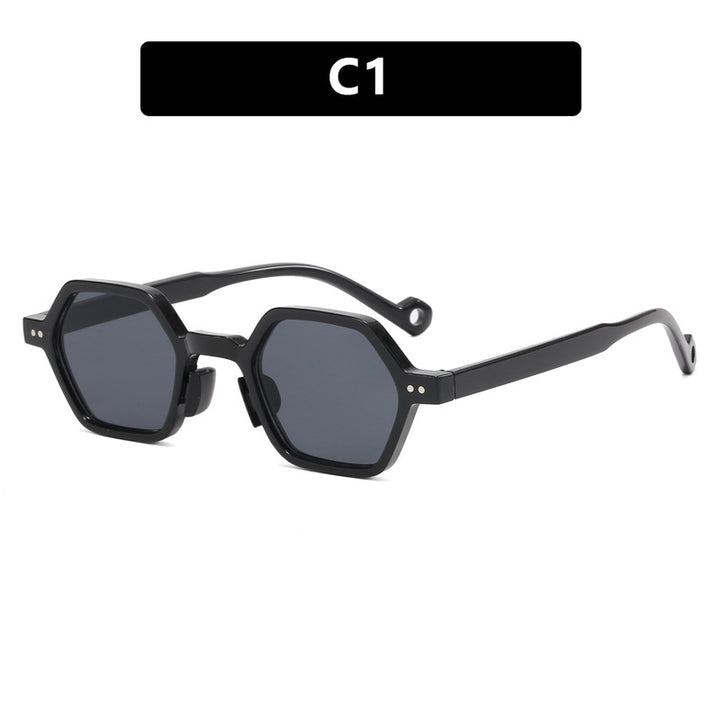 Women's hexagonal sunglasses in a modern design with protective lenses Bowlift