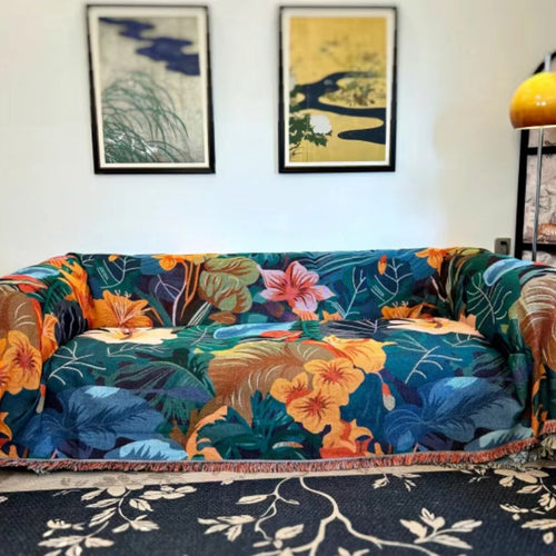 Floral Sofa Throw Blanket