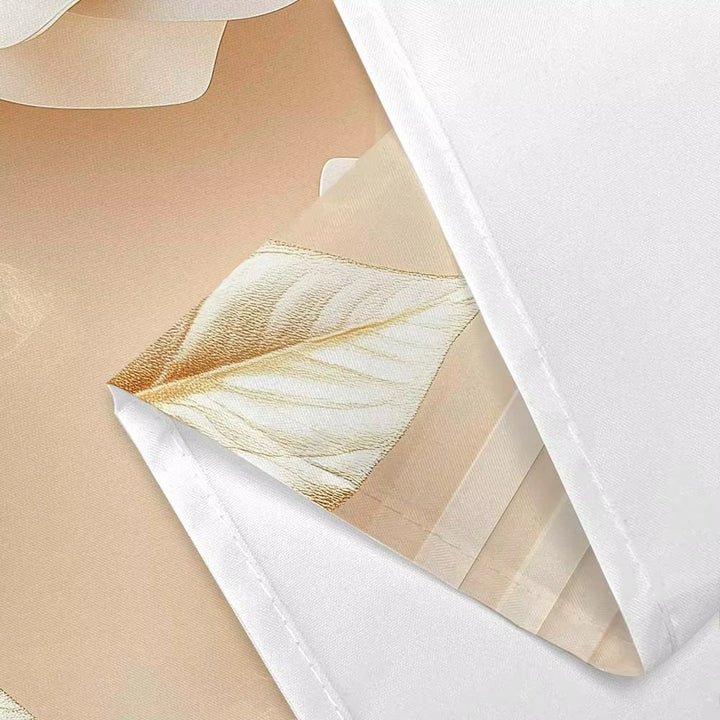 Floral Embossed Shower Curtain Bowlift
