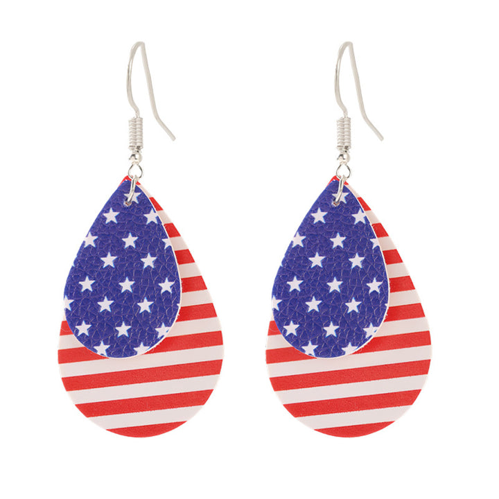 Women nan enamel horseshoe earrings with star motif and fishhook closure Bowlift