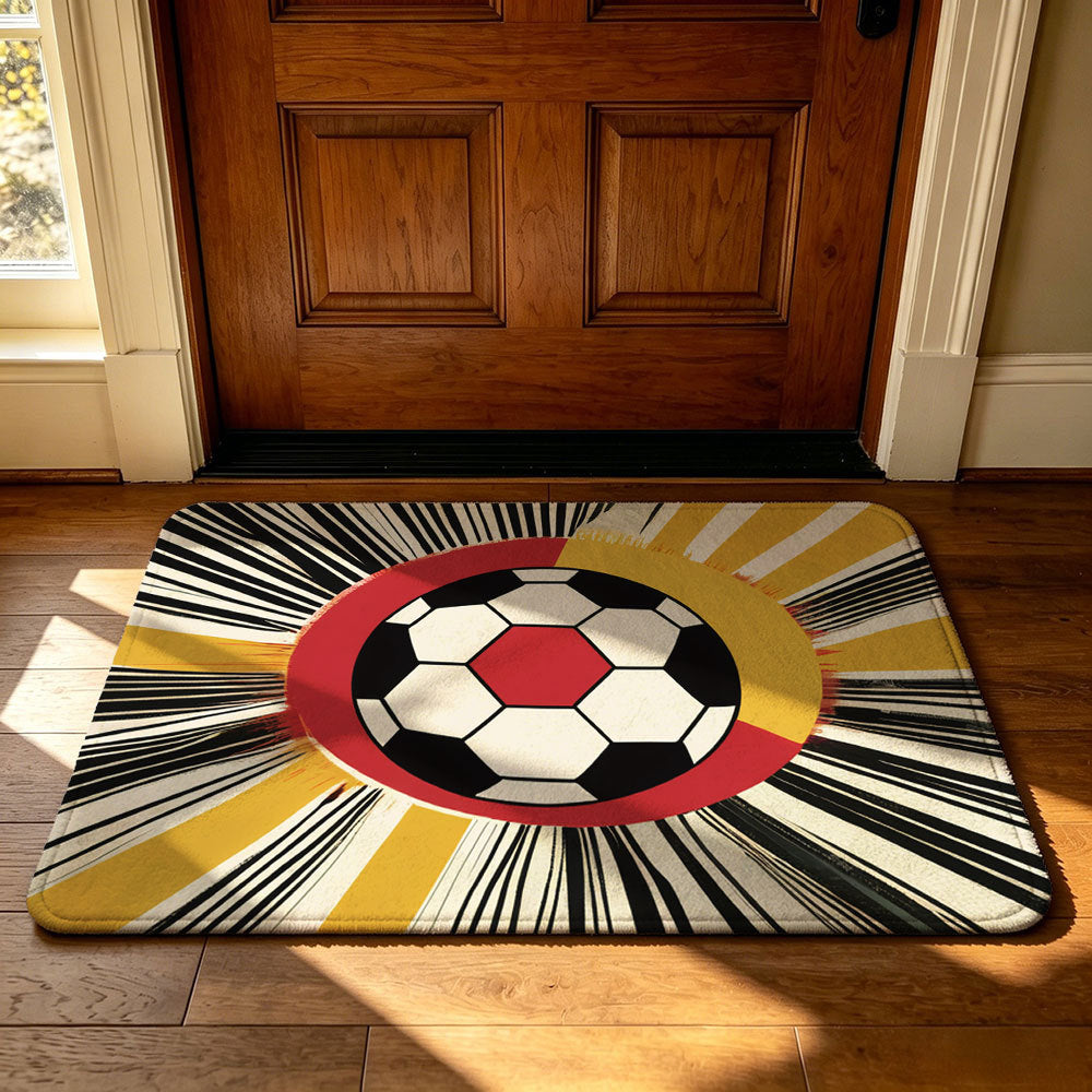 Decorative Football-Themed Area Mat